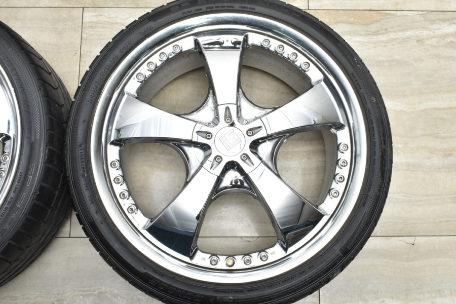 深リム 廃番品】WORK LS105 20in 8.5JJ +42 PCD114.3 ダンロップ SP