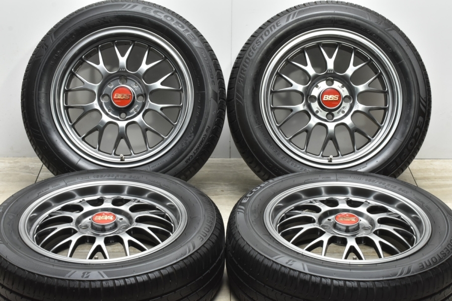 【鍛造 美品】BBS RG-F RG390 15in 6J +45 PCD100 ブリヂストン エコピア NH100C 185/60R15  カローラフィールダー アクア ノート MAZDA2