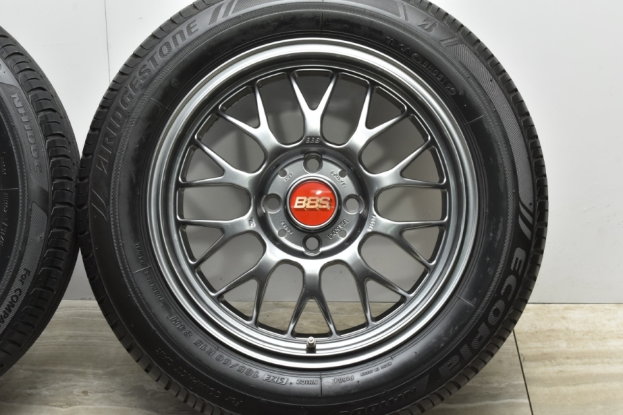 【鍛造 美品】BBS RG-F RG390 15in 6J +45 PCD100 ブリヂストン エコピア NH100C 185/60R15  カローラフィールダー アクア ノート MAZDA2