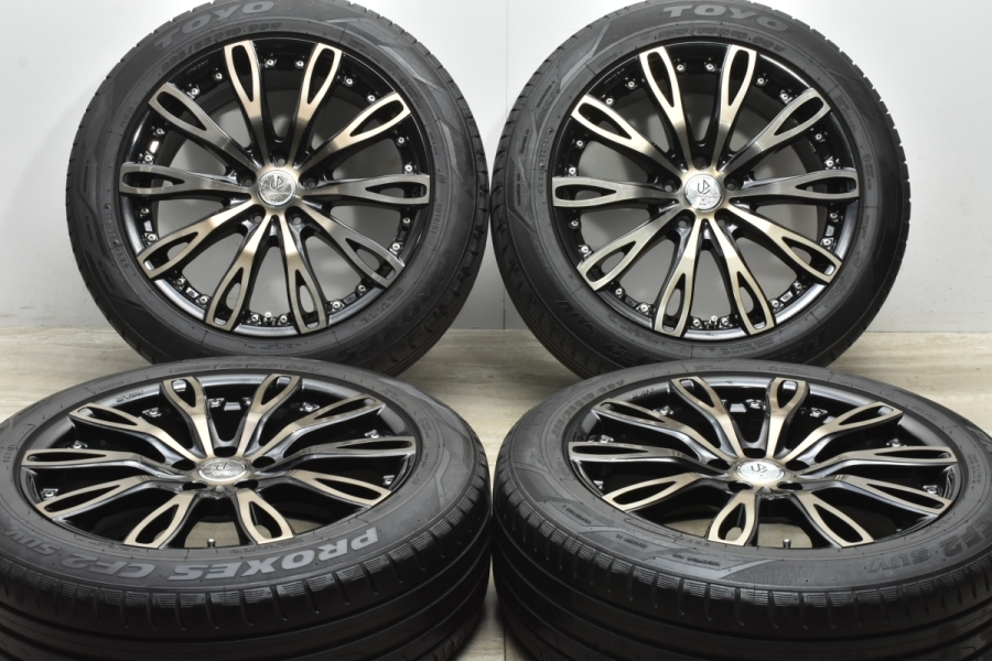 【美品 バリ溝】WORK アバンツォーネ フィオリータ 19in 8J+48 114.3 トーヨー 225/55R19 CX-5 CX-8  エクストレイル レガシィアウトバック