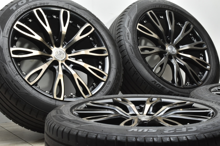 【美品 バリ溝】WORK アバンツォーネ フィオリータ 19in 8J+48 114.3 トーヨー 225/55R19 CX-5 CX-8  エクストレイル レガシィアウトバック