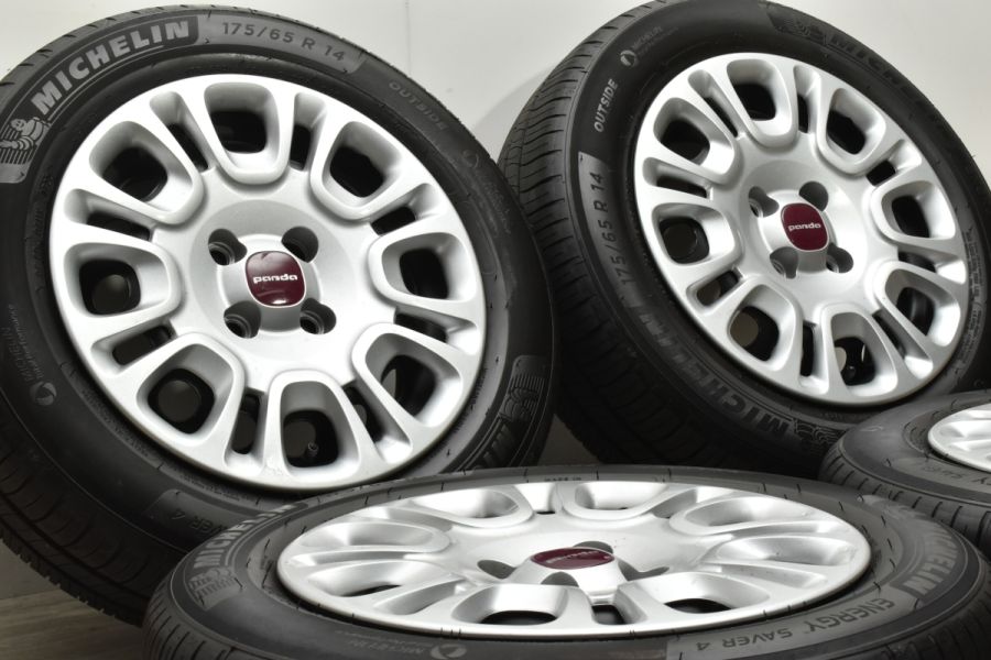 バリ溝品】フィアット パンダ 純正 14in 5.5J +35 PCD98 ミシュラン エナジーセイバー4 175/65R14 キャップ付属 交換用  中古 タイヤホイールセット | パーツ販売ナンバーワン