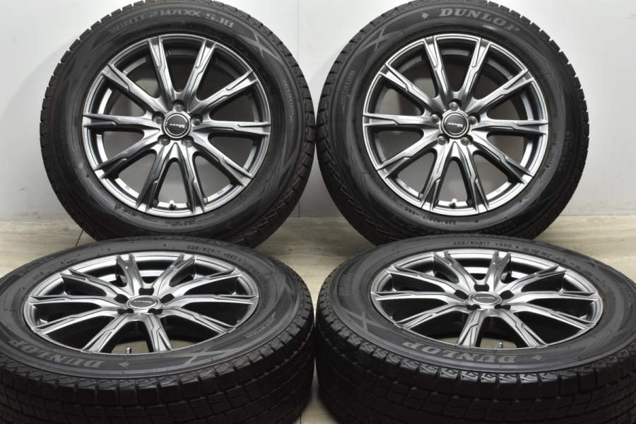 美品 バリ溝】AZANE E-10 17in 7J +53 PCD100 ダンロップ ウィンターマックス SJ8 225/60R17 GT XV SJ  フォレスター スタッドレス 中古 スタッドレスタイヤホイールセット | パーツ販売ナンバーワン