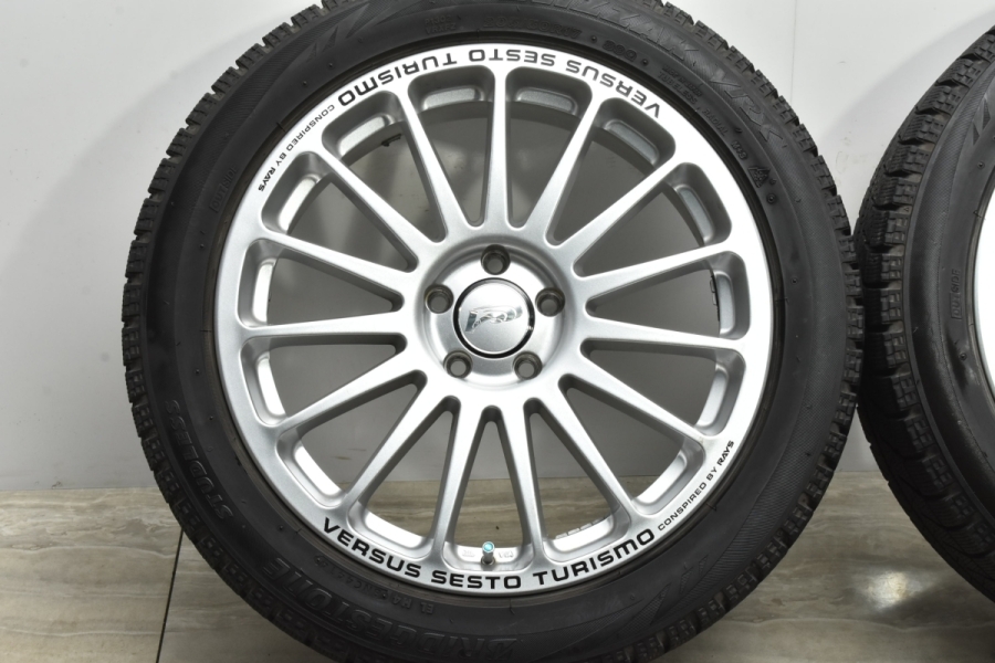 良好品】RAYS VERSUS TURISMO 17in 7JJ +48 PCD100 ブリヂストン ブリザック VRX 205/50R17 プリウス  カローラスポーツ インプレッサ 中古 スタッドレスタイヤホイールセット | パーツ販売ナンバーワン