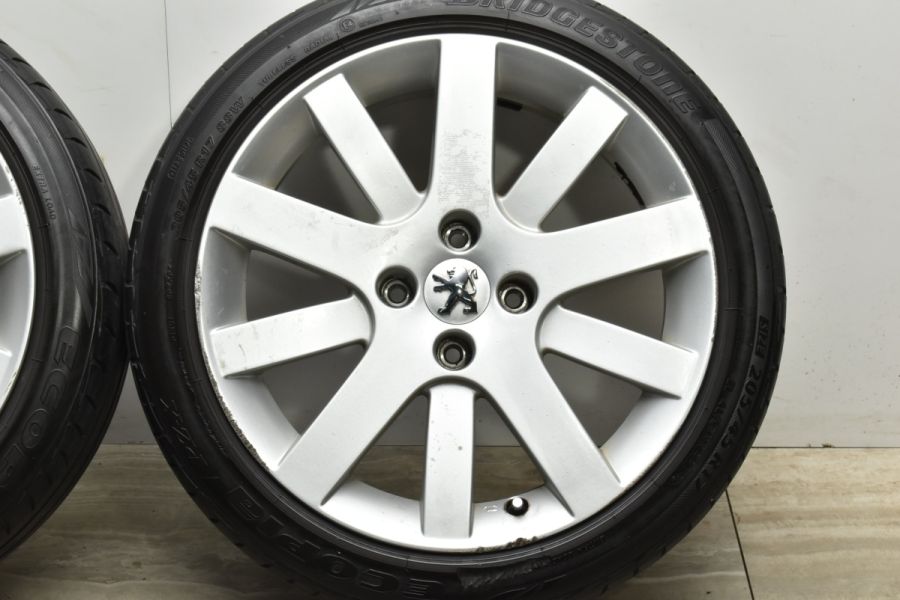 正規品】プジョー 207 純正 17in 7J +26 PCD108 ブリヂストン ファルケン 205/45R17 4本 ノーマル戻し  スタッドレス用にも 中古 タイヤホイールセット | パーツ販売ナンバーワン