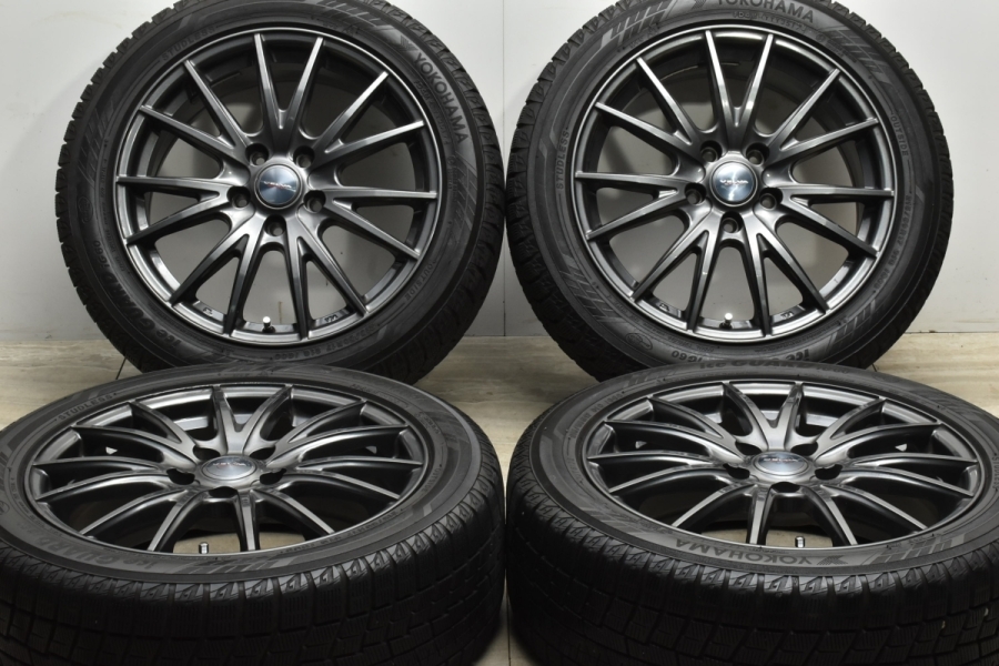 【程度良好品】VELVA 17in 7J +47 PCD114.3 ヨコハマ アイスガード iG60 215/50R17 レヴォーグ プリウスα  ジェイド リーフ ビアンテ