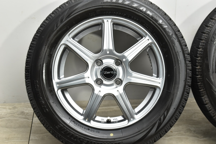 バリ溝 美品】Zart 15in 5.5J +42 PCD100 ブリヂストン ブリザック VRX