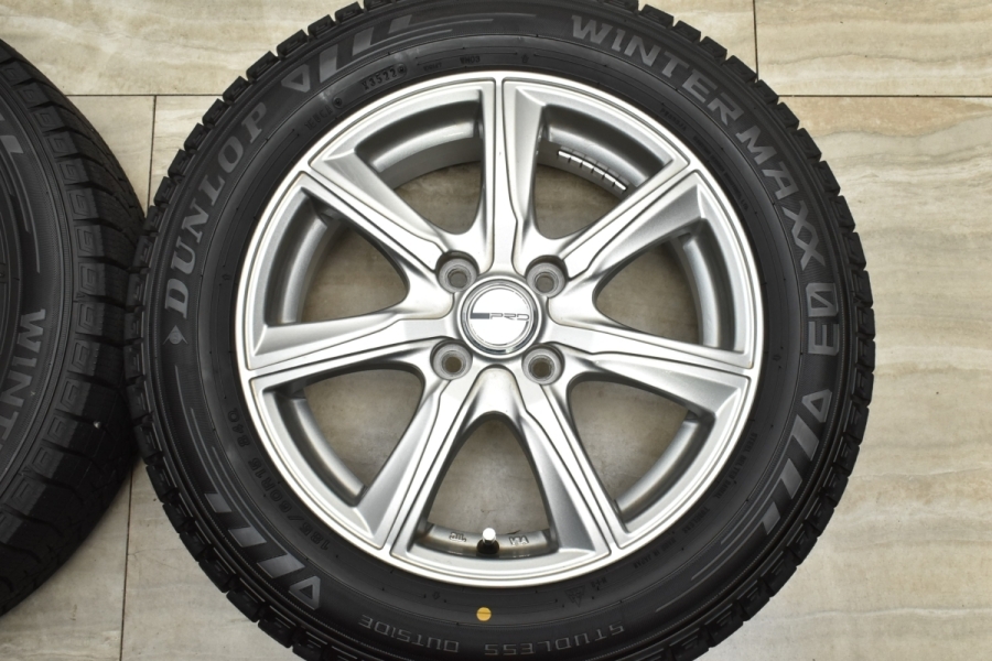 2022年製 バリ溝 WM03付 美品】PRD 15in 5.5J+50 PCD100 ダンロップ