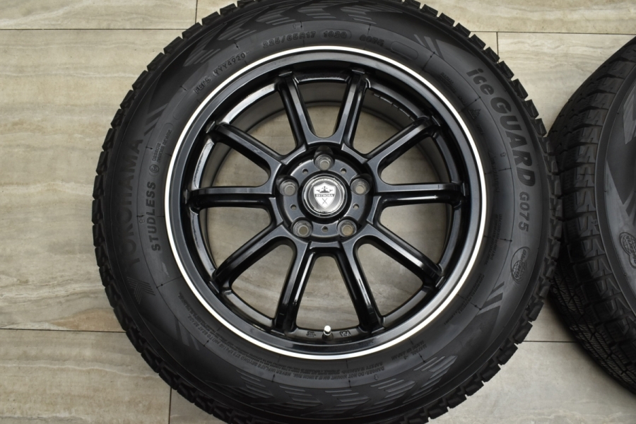 バリ溝 美品】ESTROSA 17in 7J +48 PCD114.3 ヨコハマ アイス
