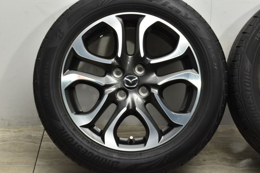 美品】マツダ DJ デミオ 純正 16in 5.5J +40 PCD100 ブリヂストン プレイズ PXII 185/60R16 MAZDA2 流用  ノーマル戻し 車検用 中古 タイヤホイールセット | パーツ販売ナンバーワン