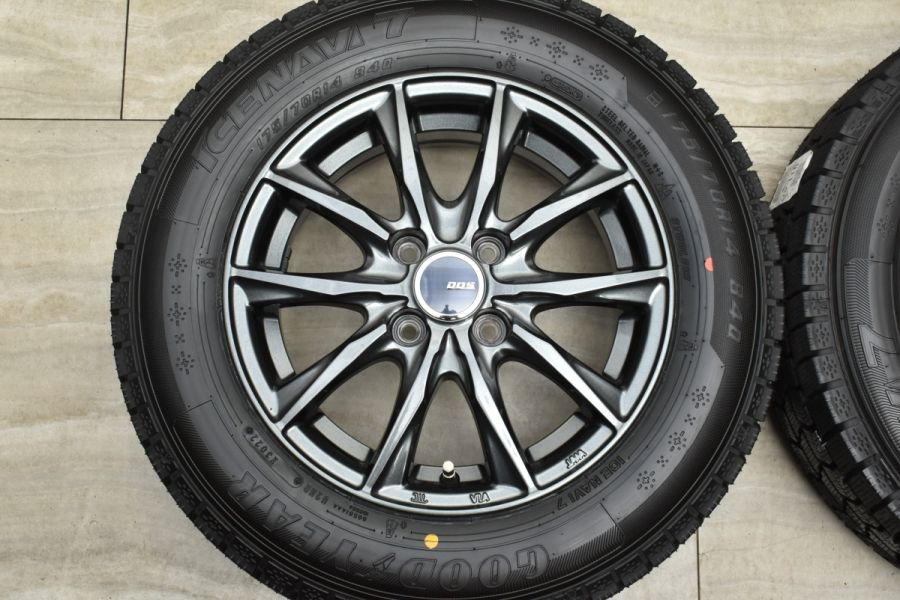 2022年製 バリ溝 美品】DOS 14in 5.5J +38 PCD100 グッドイヤー アイス