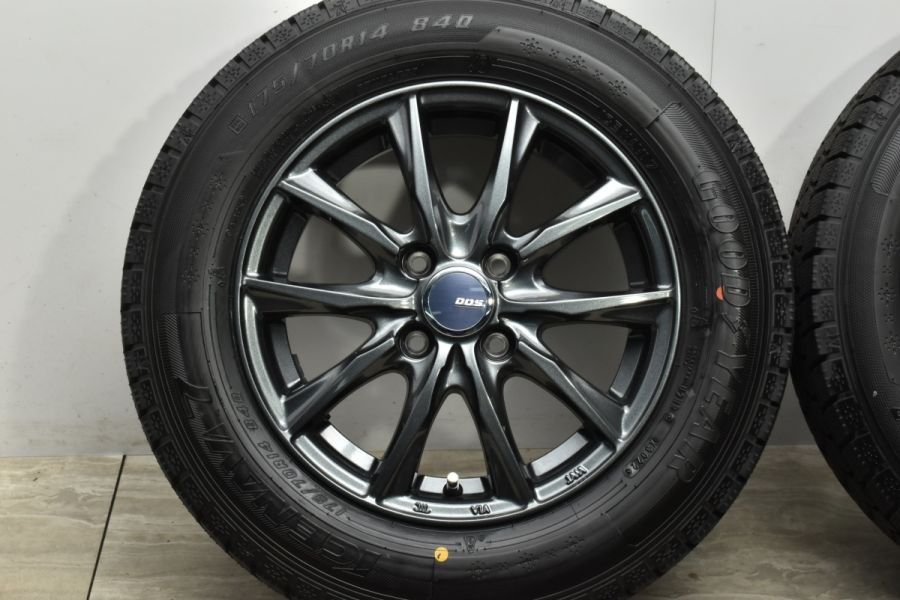 2022年製 バリ溝 美品】DOS 14in 5.5J +38 PCD100 グッドイヤー アイス