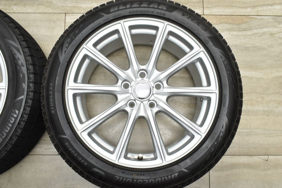 215/50R18 BLIZZAK VRX3 エコフォルムホイールセット！ 2021年製 バリ溝 VRX3付】エコフォルム 18in 7.5J+53 PCD114.3