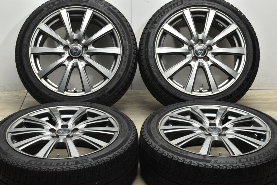 プリウス カローラツーリングなどに】クレール 17in 7J +48 PCD100 ミシュラン X-ICE3+ 215/45R17 ウィッシュ  インプレッサ レガシィ 中古 スタッドレスタイヤホイールセット | パーツ販売ナンバーワン