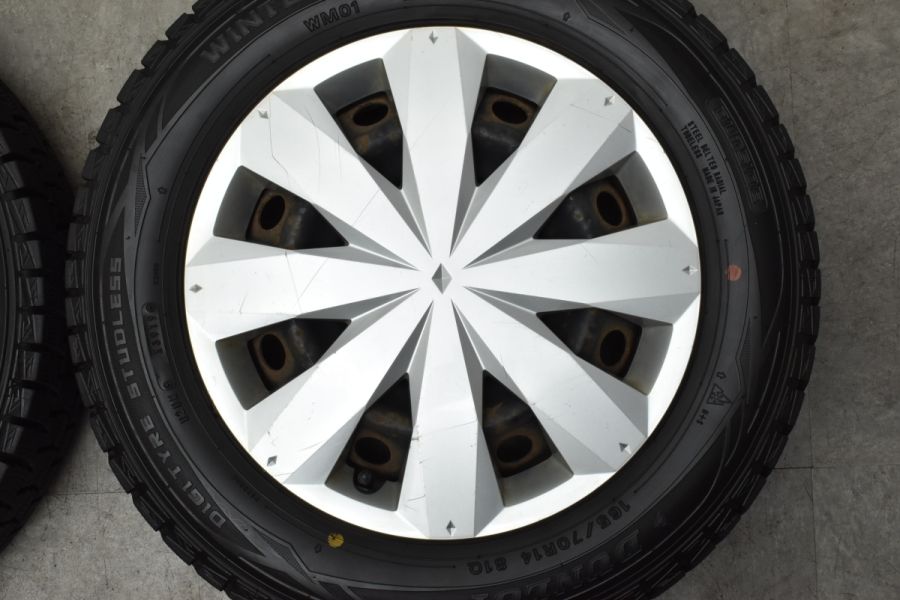 良品 ヴィッツ 165/70R14 冬用バリ山スタッドレス 85%-90%山 