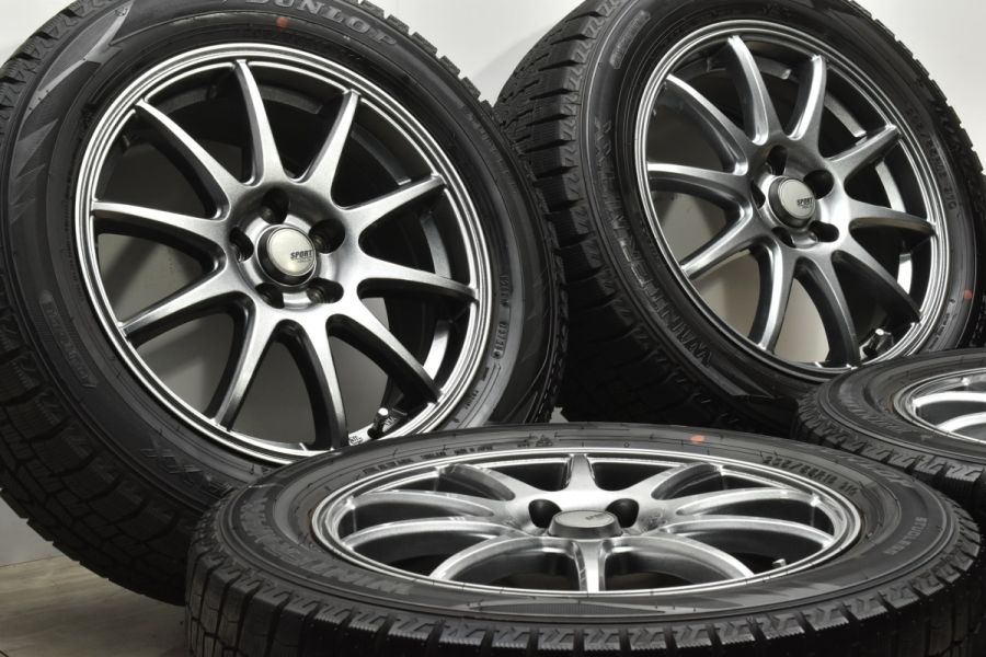 バリ溝 美品】SPORT ABELIA 16in 6.5J +45 PCD100 ダンロップ