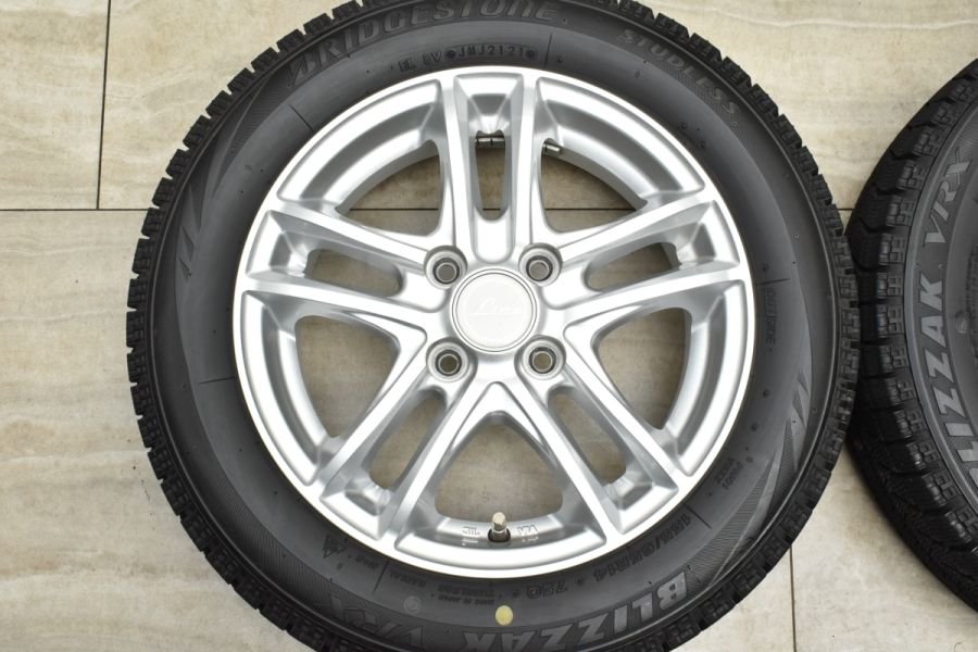 2021年製 バリ溝 美品】Linz 14in 4.5J +45 PCD100 ブリヂストン ブリザック VRX 155/65R14 N-BOX  N-ONE サクラ ワゴンR タント ムーヴ 中古 スタッドレスタイヤホイールセット | パーツ販売ナンバーワン