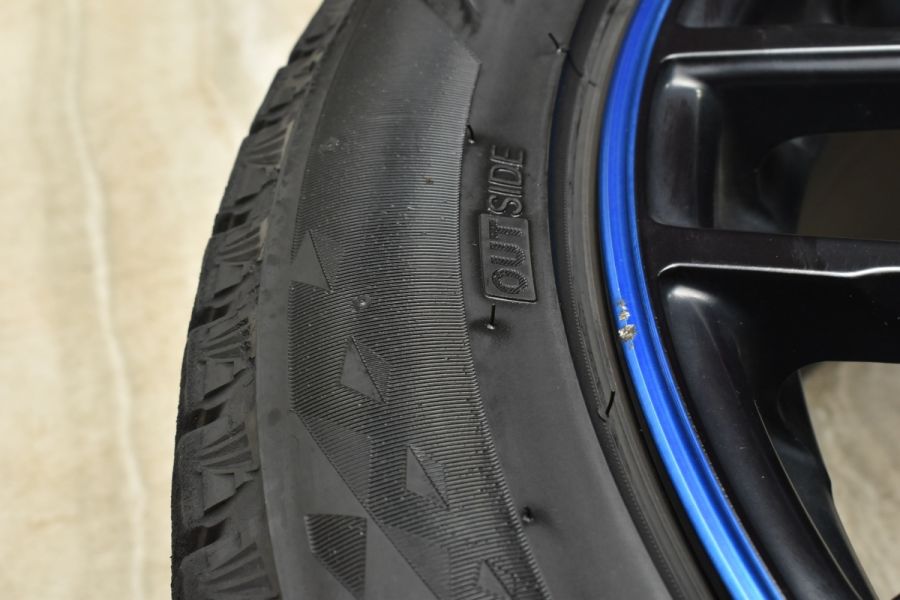 【美品】バーンシュポルト Type 902 17in 7J +50 PCD114.3 ブリヂストン VRX3 215/50R17 レヴォーグ アテンザ  プリウスα ジェイド リーフ