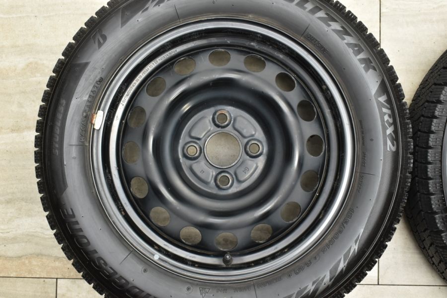 【良好品】トヨタ アクア 純正 15in 5J +39 PCD100 ブリヂストン ブリザック VRX2 185/60R15 カローラフィールダー  ヤリス ヴィッツ 流用