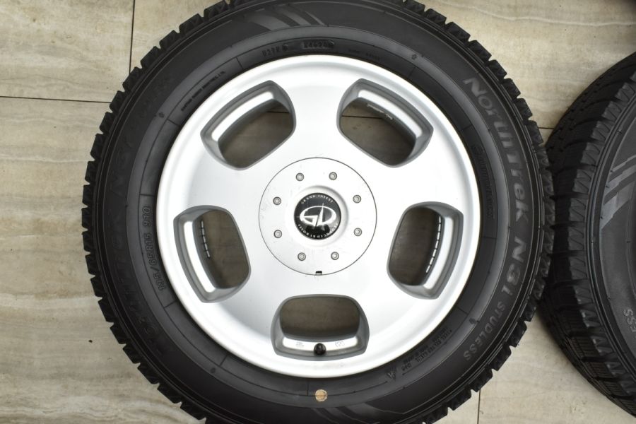 バリ溝】GRAND INFEST 15in 6.5J +50 PCD100/114.3 ノーストレック N3i 195/65R15 ノア ヴォクシー  プリウス カローラ ステップワゴン 中古 スタッドレスタイヤホイールセット | パーツ販売ナンバーワン