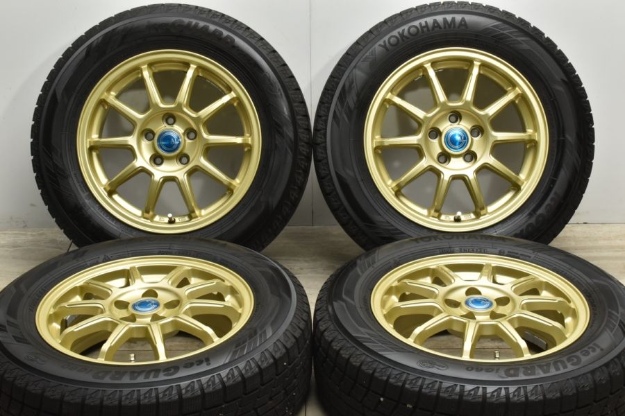 【バリ溝】AL 15in 6J +45 PCD100 ヨコハマ アイスガード iG60 195/65R15 プリウス カローラ ツーリング/スポーツ  インプレッサ