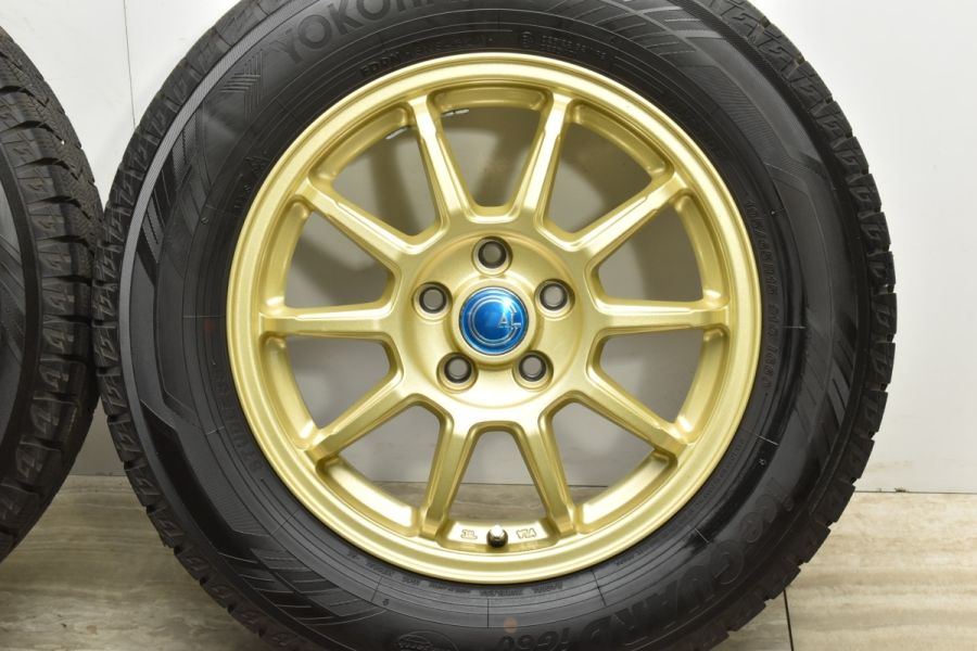 【バリ溝】AL 15in 6J +45 PCD100 ヨコハマ アイスガード iG60 195/65R15 プリウス カローラ ツーリング/スポーツ  インプレッサ