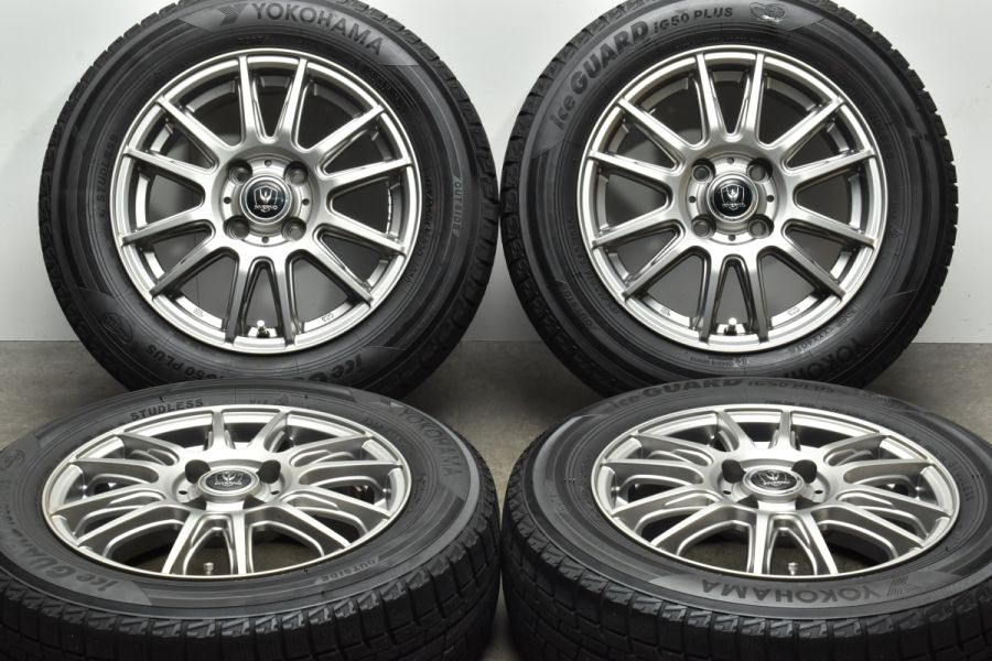 INVERNO 14in 5.5J +42 PCD100 ヨコハマ アイスガード iG50+ 175/65R14 ヴィッツ フィット キューブ ノート  デミオ 中古 スタッドレスタイヤホイールセット | パーツ販売ナンバーワン