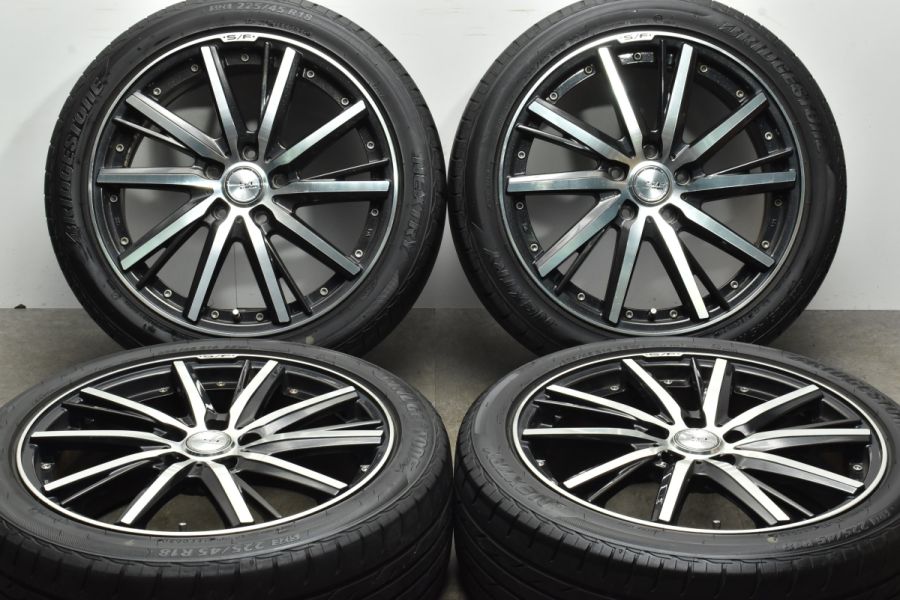 程度良好品】シュタイナー S/F-V 18in 7J +53 PCD114.3 ブリヂストン 