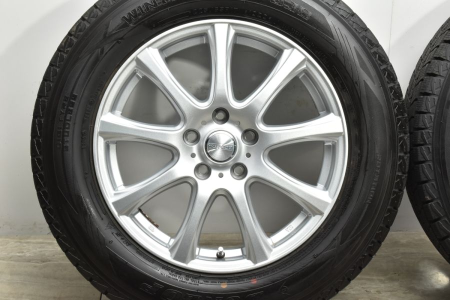 【バリ溝 美品】DUFACT 17in 7J +48 PCD114.3 ダンロップ ウィンターマックス SJ8 225/65R17 エクストレイル  CX-8 CX-5 エスクード 交換用