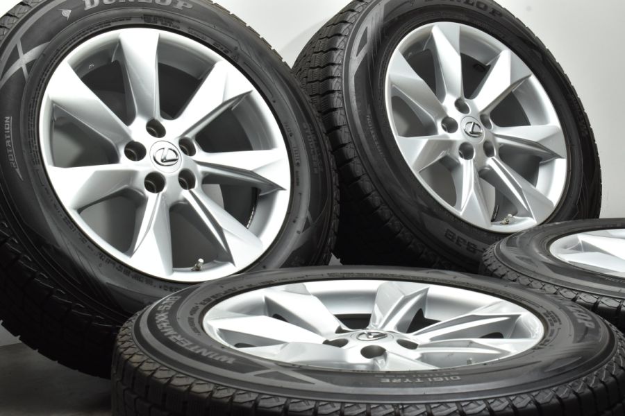 【美品】レクサス RX 純正 18in 8J +30 PCD114.3 ダンロップ ウインターマックス SJ8 235/65R18 LEXUS  RX200t RX350 RX450h