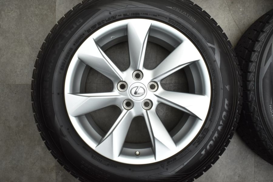 美品】レクサス RX 純正 18in 8J +30 PCD114.3 ダンロップ ウインターマックス SJ8 235/65R18 LEXUS  RX200t RX350 RX450h 中古 スタッドレスタイヤホイールセット | パーツ販売ナンバーワン