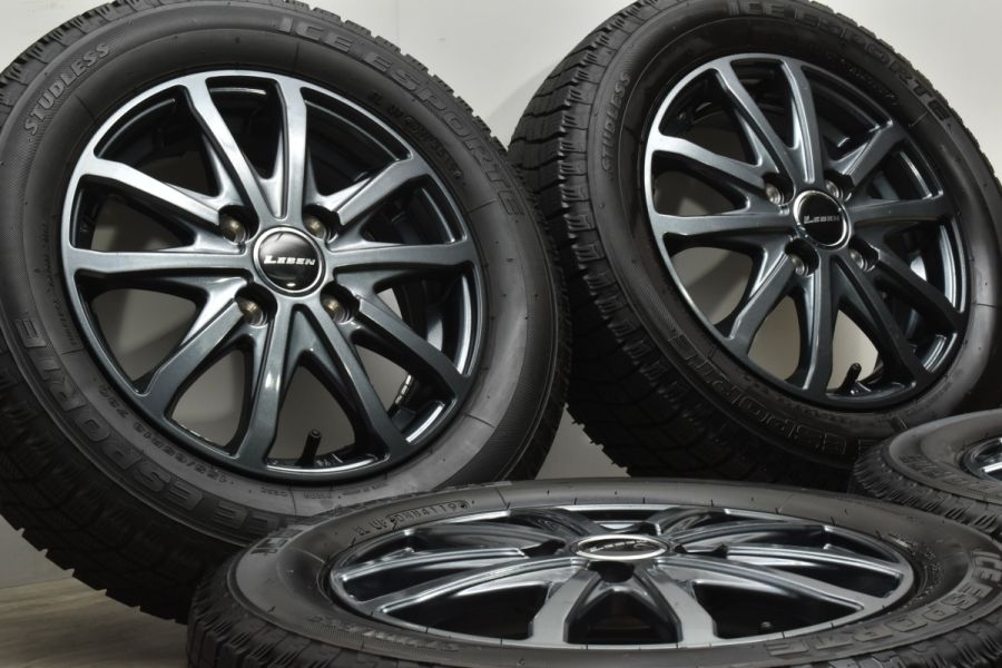 美品 バリ溝】LEBEN 13in 4.00B +45 PCD100 アイスエスポルテ 155/65R13 アルト ワゴンR ムーヴ ミラ ゼスト  ザッツ ライフ 中古 スタッドレスタイヤホイールセット | パーツ販売ナンバーワン