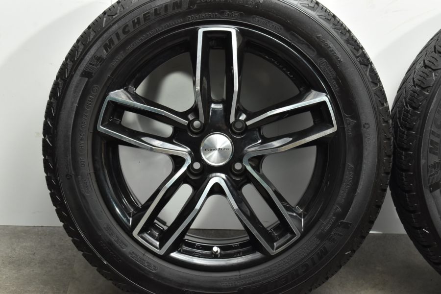 バリ溝 美品】ユーロテック GAYA5 16in 6.5J +25 PCD108 ミシュラン X-ICE SNOW 205/55R16 シトロエン  C3 プジョー 2008 純正サイズ 中古 スタッドレスタイヤホイールセット | パーツ販売ナンバーワン