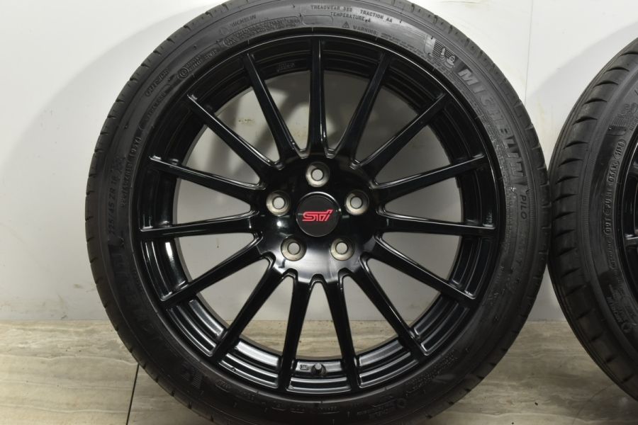 美品 バリ溝】スバル レヴォーグ STI 純正 18in 7.5J +55 PCD114
