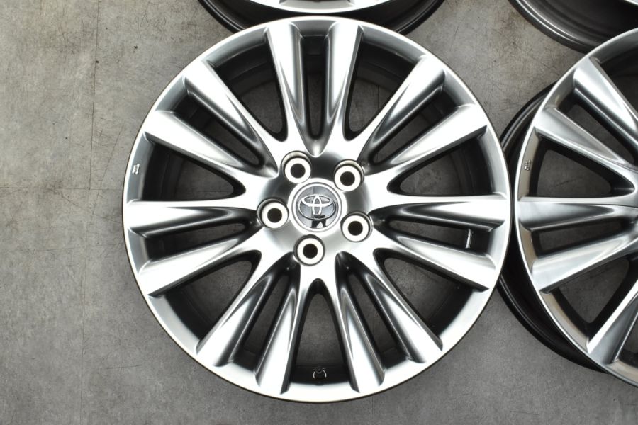 美品】トヨタ 60 ハリアー 18in 7.5J +45 PCD114.3 4本セット RAV4