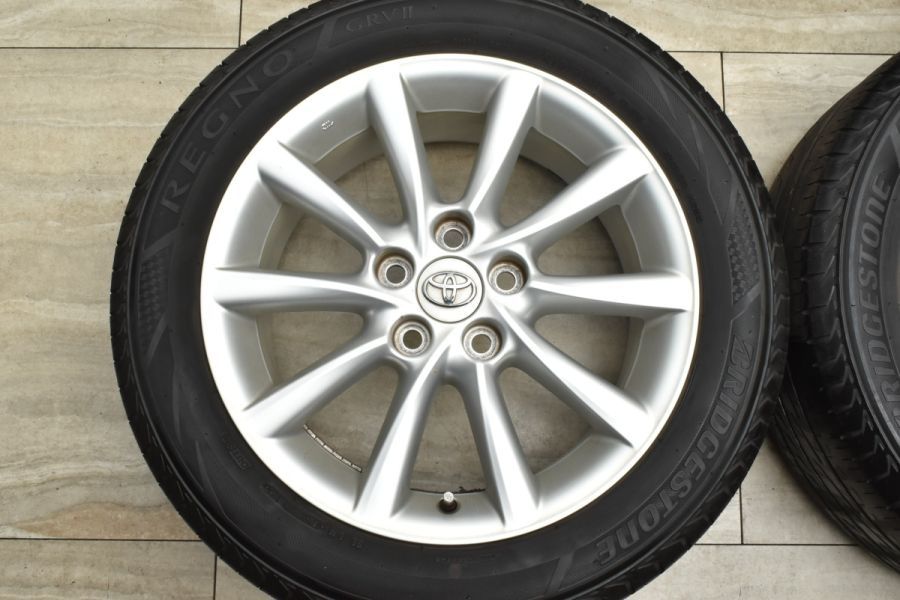 程度良好品】トヨタ エスティマ 純正 17in 7J +50 PCD114.3 ブリヂストン レグノ GRVII 215/55R17 ノーマル戻し  流用 ヤリスクロス C-HR 中古 タイヤホイールセット | パーツ販売ナンバーワン