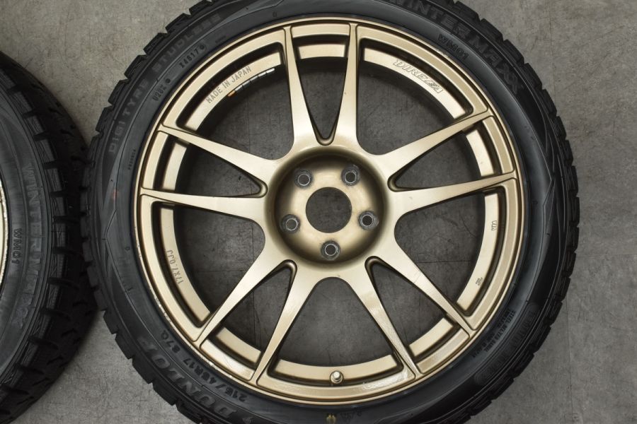 【良好品】ディレッツァ RSC 17in 7J +48 PCD100 ダンロップ ウィンターマックス WM01 215/45R17 レクサス CT  プリウス カローラ 86 BRZ