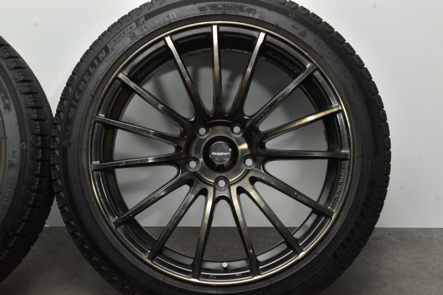 程度良好】WedsSport SA-15R 18in 8.5J +48 PCD114.3 ミシュラン X-ICE3+ 225/45R18 カムリ  クラウン マークX ジューク RX-8 レヴォーグ 中古 スタッドレスタイヤホイールセット | パーツ販売ナンバーワン