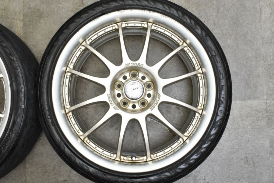 WORK XSA】ワーク 戦 イクサ 02C 18in 7.5JJ +47 PCD100 ファイナリスト 205/40R18 ファルケン  215/45R18 プリウス カローラツーリング 中古 タイヤホイールセット | パーツ販売ナンバーワン