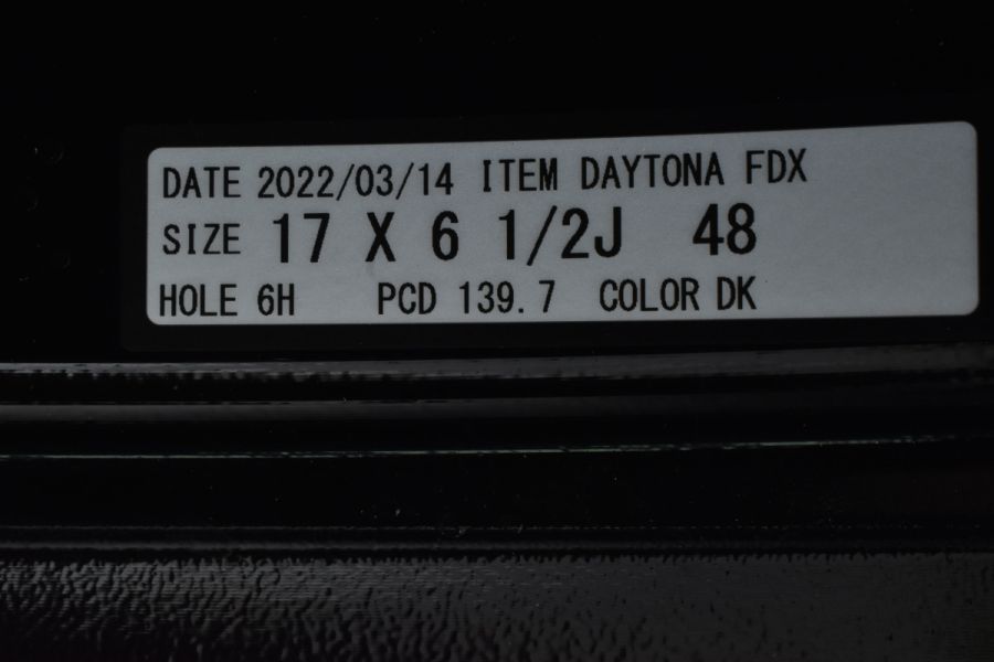 2023年製 バリ溝 美品】RAYS デイトナ FDX 17in 6.5J +48 PCD139