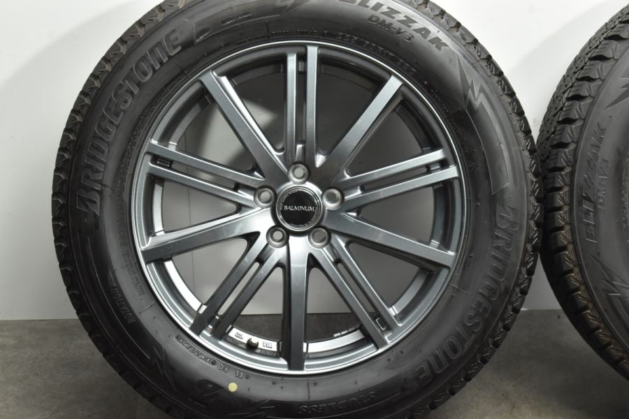 バリ溝 美品】バルミナ 17in 7J +53 PCD100 ブリヂストン ブリザック DM-V3 225/60R17 GT系XV SJ フォレスター  レガシィアウトバック 中古 スタッドレスタイヤホイールセット | パーツ販売ナンバーワン