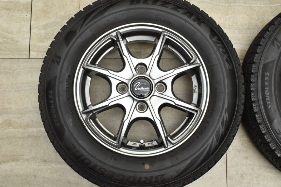 程度良好品】Verthandi 13in 4.00B +45 PCD100 ブリヂストン ブリザック VRX2 145/80R13 N-BOX モコ  アルト ワゴンR スペーシア タント 中古 スタッドレスタイヤホイールセット | パーツ販売ナンバーワン