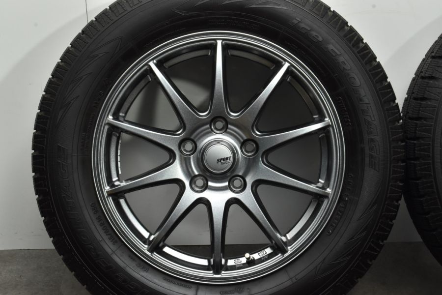 美品 バリ溝】SPORT ABELIA 16in 6.5J +38 PCD114.3 アイス