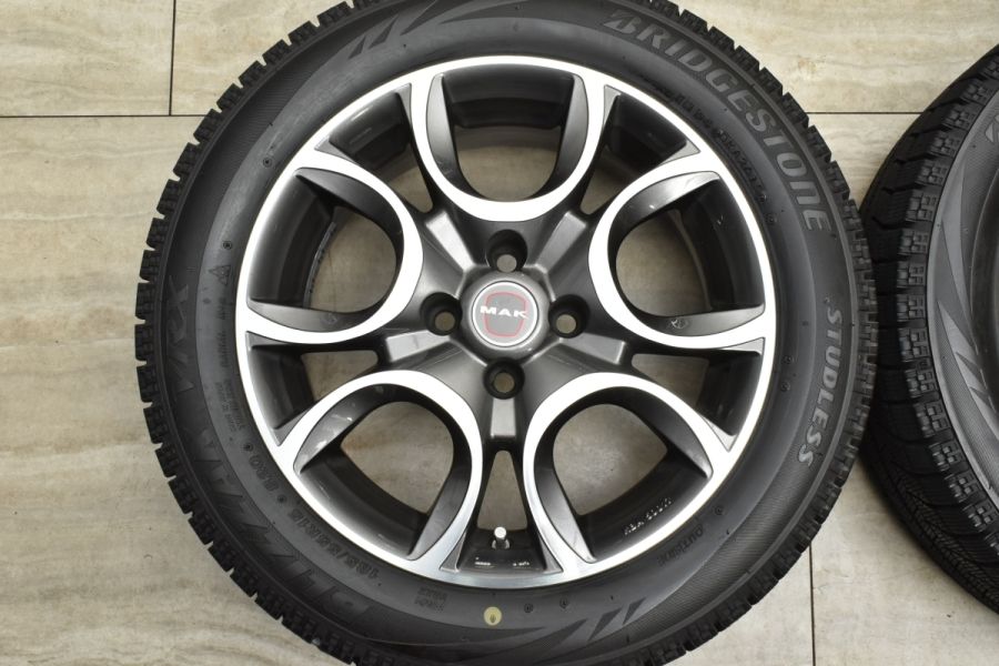 FIAT 500対応 MAK 15インチ ホイール DUNLOP スタッドレス（楽天