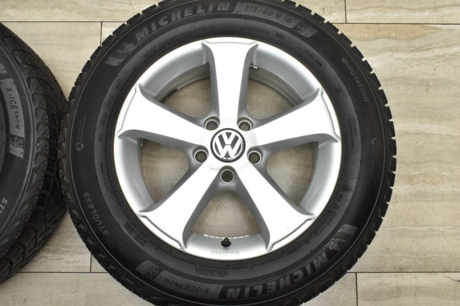 バリ溝】フォルクスワーゲン 7N シャラン 純正 16in 6.5J +33 PCD112