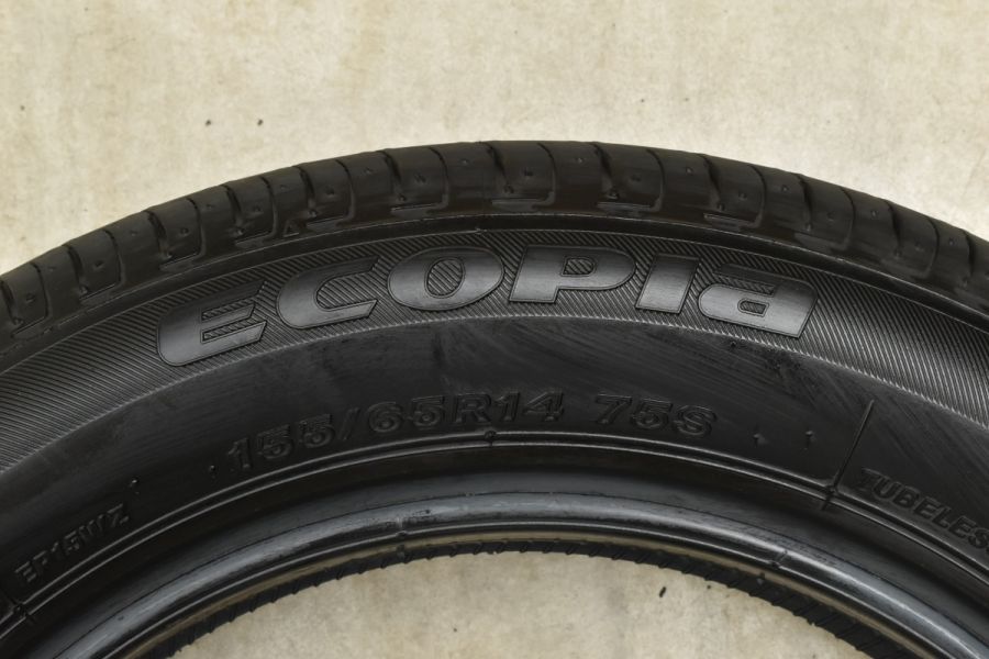 ジ*ニ様 155/65R14／BS ECOPIa EP150／2022年製／4本 2022年製 バリ溝】ブリジストン エコピア EP150 155/65R14 4本