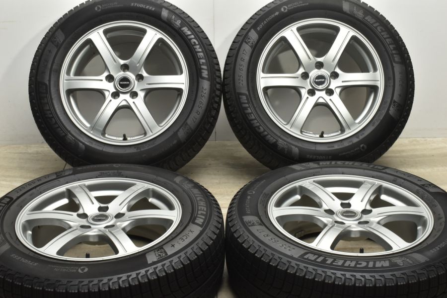 美品】バルミナ 17in 7J +45 PCD114.3 ミシュラン X-ICE 3+ 225/65R17