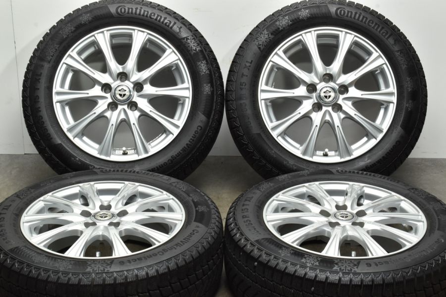 【程度良好】JOKER 15in 6J +43 PCD100 コンチネンタル コンチバイキングコンタクト6 185/65R15 10系 シエンタ  プリウス ウィッシュ