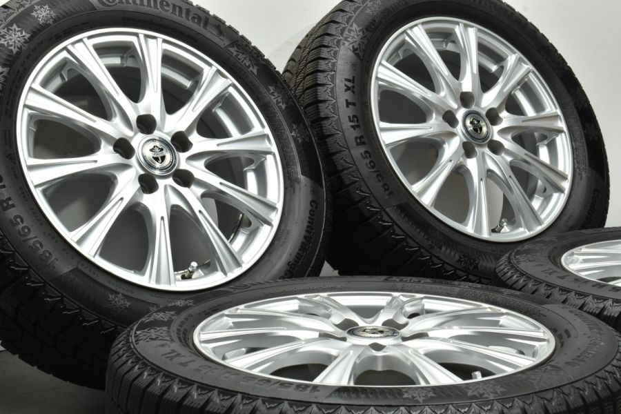 【程度良好】JOKER 15in 6J +43 PCD100 コンチネンタル コンチバイキングコンタクト6 185/65R15 10系 シエンタ  プリウス ウィッシュ