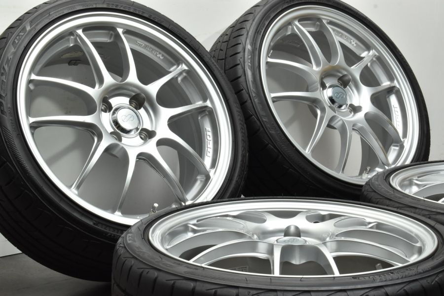 【程度良好】エンケイ ENKEI PF01 17in 7J +45 PCD100 ブリヂストン 205/40R17 ロードスター ヤリス ヴィッツ  ノート フィット スイフト